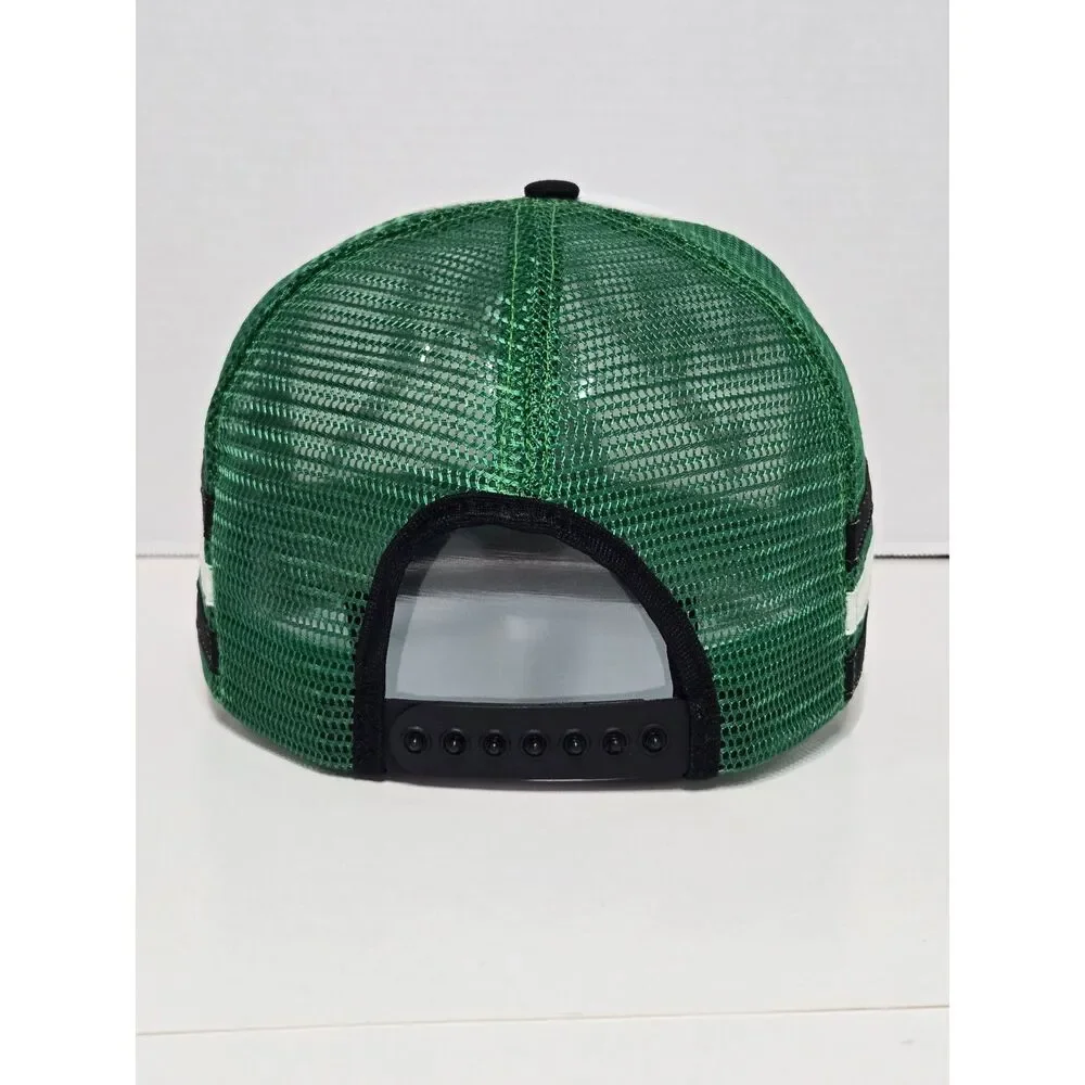 Vintage 80s Slagle Mechanical Contractors Trucker Hat | Green / White Snapback